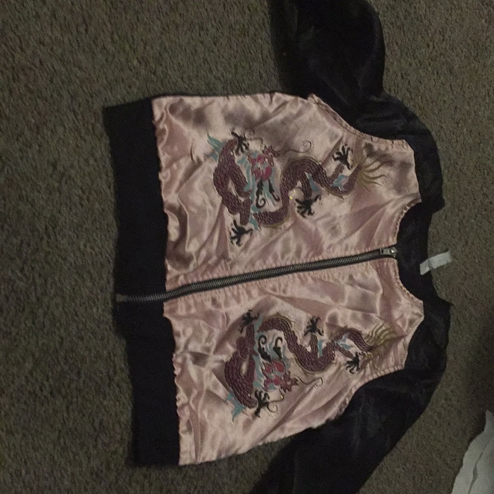 Black and pink jacket